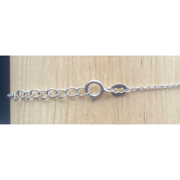 Sterling Silver Evil Eye Bracelet 925 Blue CZ Adjustable 7-8" Protection Dainty - Picture 7 of 10